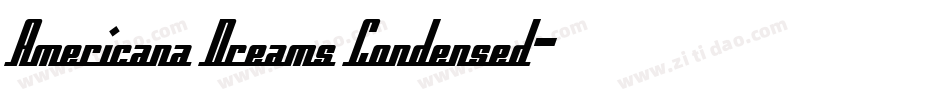 Americana Dreams Condensed字体转换